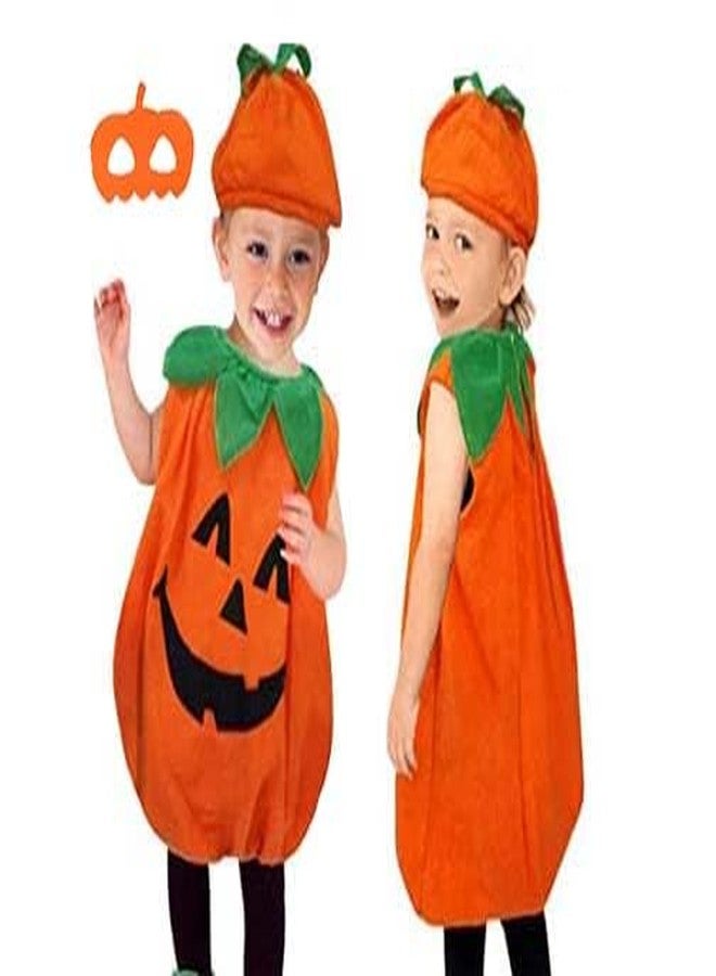 Fancy Agents Halloween Pumpkin Dress with Cap and Mask for Kids | Cute Fancy Dress Costume for Girls & Boys | Trick or Treat Outfit for Halloween Parties, School Events, Cosplay & Stage Performances - Image 2